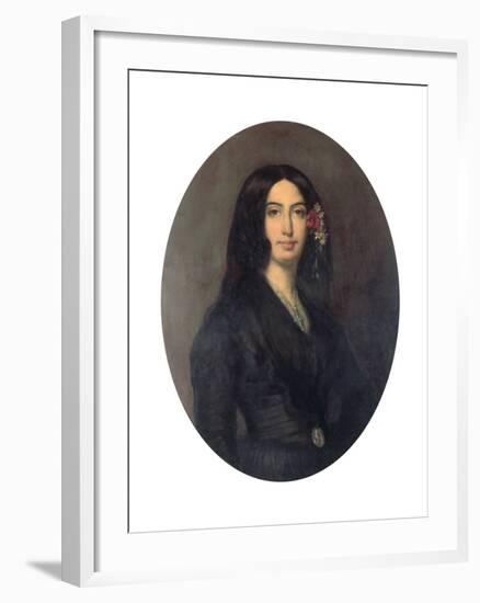 George Sand, French Novelist and Early Feminist, C1845-Auguste Charpentier-Framed Giclee Print