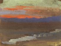 Landscape with a Lake (W/C on Paper)-George Sand-Giclee Print