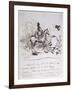 George Sand's Horse Displaying Sangfroid Behind the Stumbling Horse of Alfred De Musset-Alfred de Musset-Framed Giclee Print