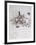 George Sand's Horse Displaying Sangfroid Behind the Stumbling Horse of Alfred De Musset-Alfred de Musset-Framed Giclee Print