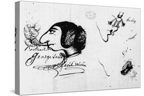 George Sand Smoking-George Sand-Stretched Canvas