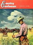 "Herding Cattle," Country Gentleman Cover, January 1, 1942-George Schreiber-Stretched Canvas