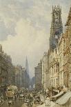 Fleet Street Looking Up to Temple Bar with Old St. Dunstans, and St. Clement Danes, 1834-George Sidney Shepherd-Giclee Print
