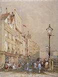 View of Smithfield Market with Figures and Animals, City of London, 1824-George Sidney Shepherd-Giclee Print