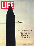 The Inauguration: Rhetoric Meets Reality, Washington Monument and Plane, January 31, 1969-George Silk-Photographic Print