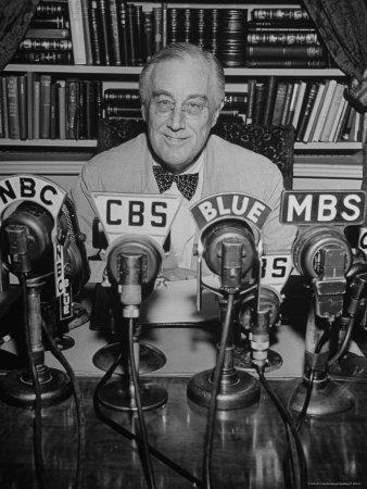 President Franklin D. Roosevelt, Broadcasting a Speech over the Radio from the White House