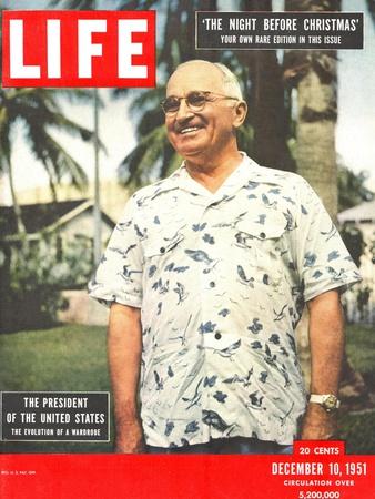 President Harry Truman in Casual Shirt, December 10, 1951