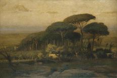 Farm Landscape, Cattle in Pasture, Sunset, Nantucket, C.1883-George Snr. Inness-Giclee Print