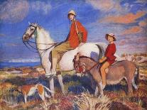 Hilda and Mary at Studland Bay, Dorset-George Spencer Watson-Stretched Canvas