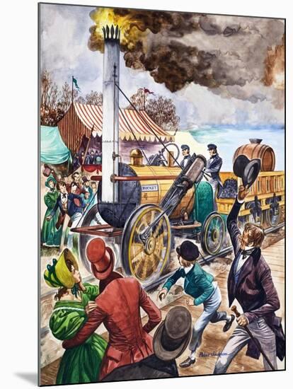 George Stephenson and the Rocket-Peter Jackson-Mounted Giclee Print