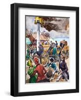 George Stephenson and the Rocket-Peter Jackson-Framed Premium Giclee Print