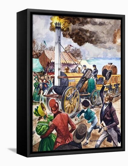 George Stephenson and the Rocket-Peter Jackson-Framed Stretched Canvas