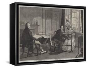 George Stephenson at Darlington in 1823-Alfred Rankley-Framed Stretched Canvas