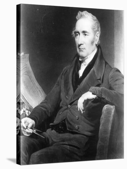 George Stephenson, Engraved by Charles Turner, 1838-Henry Perronet Briggs-Stretched Canvas