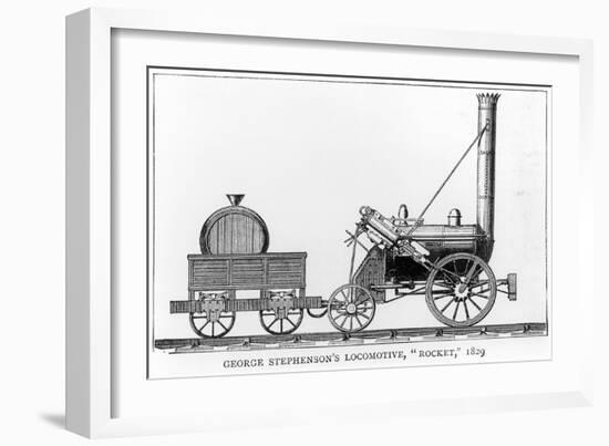 George Stephenson's Locomotive, "Rocket," 1829-null-Framed Giclee Print