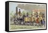 George Stephenson's Locomotive Rocket, 1830-null-Framed Stretched Canvas