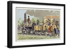 George Stephenson's Locomotive Rocket, 1830-null-Framed Giclee Print