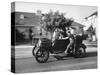 George Sutton and His Family Riding on a 1921 Model T Ford-Ralph Crane-Stretched Canvas