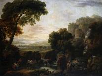Landscape with Cottagers-George the Elder Barret-Giclee Print