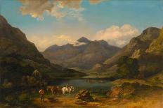 Morning: Landscape with Mares and Sheep, C.1770-80-George the Elder Barret-Giclee Print
