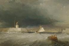 Port on a Stormy Day, 1835-George the Elder Chambers-Giclee Print