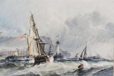 Port on a Stormy Day, 1835-George the Elder Chambers-Giclee Print