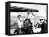 George V at the Helm of the Royal Yacht, 'Britannia' in 1924-null-Framed Stretched Canvas