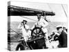 George V at the Helm of the Royal Yacht, 'Britannia' in 1924-null-Stretched Canvas