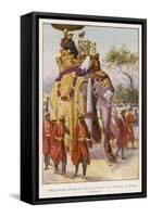 George V in Benares-null-Framed Stretched Canvas
