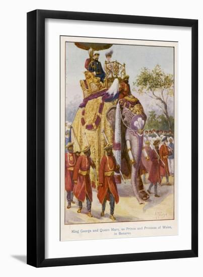 George V in Benares-null-Framed Art Print