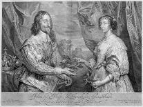 King Charles I and Queen Henrietta Maria, 1634 (1742)-George Vertue-Giclee Print