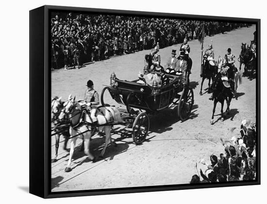 George VI and Elizabeth-null-Framed Stretched Canvas