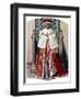 George VI in Coronation Robes: the Crimson Robe of State, with the Cap of Maintenance, 1937-Fortunino Matania-Framed Giclee Print