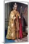 George VI in Coronation Robes: the Golden Imperial Mantle, with St Edward's Crown, 1937-Fortunino Matania-Mounted Giclee Print