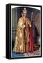 George VI in Coronation Robes: the Golden Imperial Mantle, with St Edward's Crown, 1937-Fortunino Matania-Framed Stretched Canvas