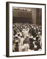 George Vi Is Crowned with St. Edwards Crown on the Day of His Coronation, 1937-null-Framed Photographic Print