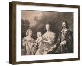 'George Villiers, Duke of Buckingham and Family', 1628, (1904)-Gerrit Van Honthorst-Framed Giclee Print