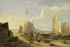 A Harbour Scene in the Isle of Wight, Looking Towards the Needles, 1824-George Vincent-Giclee Print