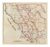 Map of California Roads for Cyclers, 1896-George W^ Blum-Laminated Giclee Print