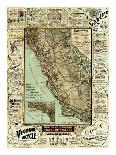 Map of California Roads for Cyclers, 1896-George W^ Blum-Giclee Print