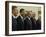 George W. Bush with Barack Obama and Former Presidents Bush, Clinton and Carter in Oval Office-null-Framed Photographic Print