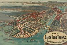 Boston Freight Terminals-George Walker & Co.-Framed Stretched Canvas