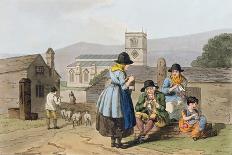 Wensleydale Knitters, from Costume of Yorkshire Engraved by Robert Havell-George Walker-Giclee Print