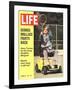 George Wallace in Wheelchair, About to Hit Tennis Ball, November 24, 1972-Bill Eppridge-Framed Photographic Print