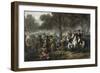 George Washington 1732-1799, First U.S. President, on Horseback during the Battle of Monongahela-null-Framed Giclee Print