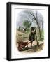 George Washington (1732-1799) Gardening in Mount Vernon in the Garden of His Residence, United Stat-null-Framed Giclee Print