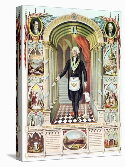 George Washington (1732-99) as a Freemason-null-Stretched Canvas