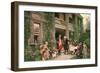 George Washington (1732-99) at Bartram's Garden, 1774-Jean Leon Gerome Ferris-Framed Giclee Print