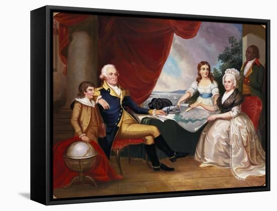 George Washington and His Family-Eugene Atget-Framed Stretched Canvas