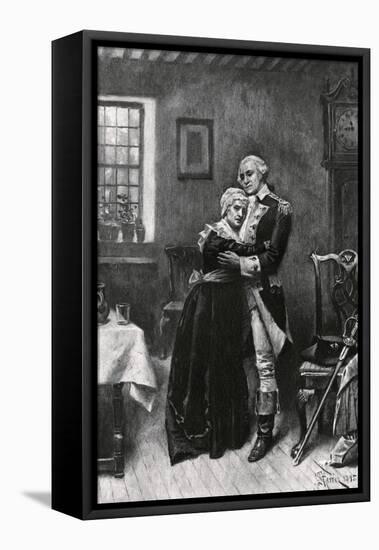 George Washington and His Mother Embracing-null-Framed Stretched Canvas